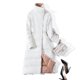thumbnail image 1 of Abrigo de plumón para mujer, largo medio, cuello levantado, plumón de pato blanco, ropa de dos lados, felpa larga, 1 of 6