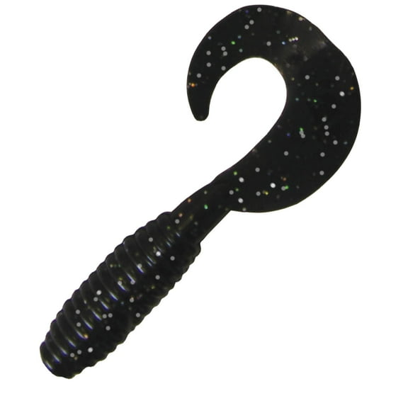 Kalin's 3G10-234 Lunker Grub Black Hologram, 3"