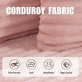thumbnail image 5 of Oversized Boneless 4 Seats Sofa Couch with Cup Holder and Side Pockets, Upholstered Corduroy Sofa Couch Bed Cloud Couch with 3 Pillows and 2 Lumbar Pillows for Living Room, Apartmen, Pink, 5 of 9