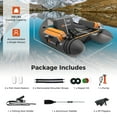 thumbnail image 3 of Goplus Inflatable Fishing Float Tube w/Pump & Storage Pockets & Fish Ruler Gray, 3 of 10