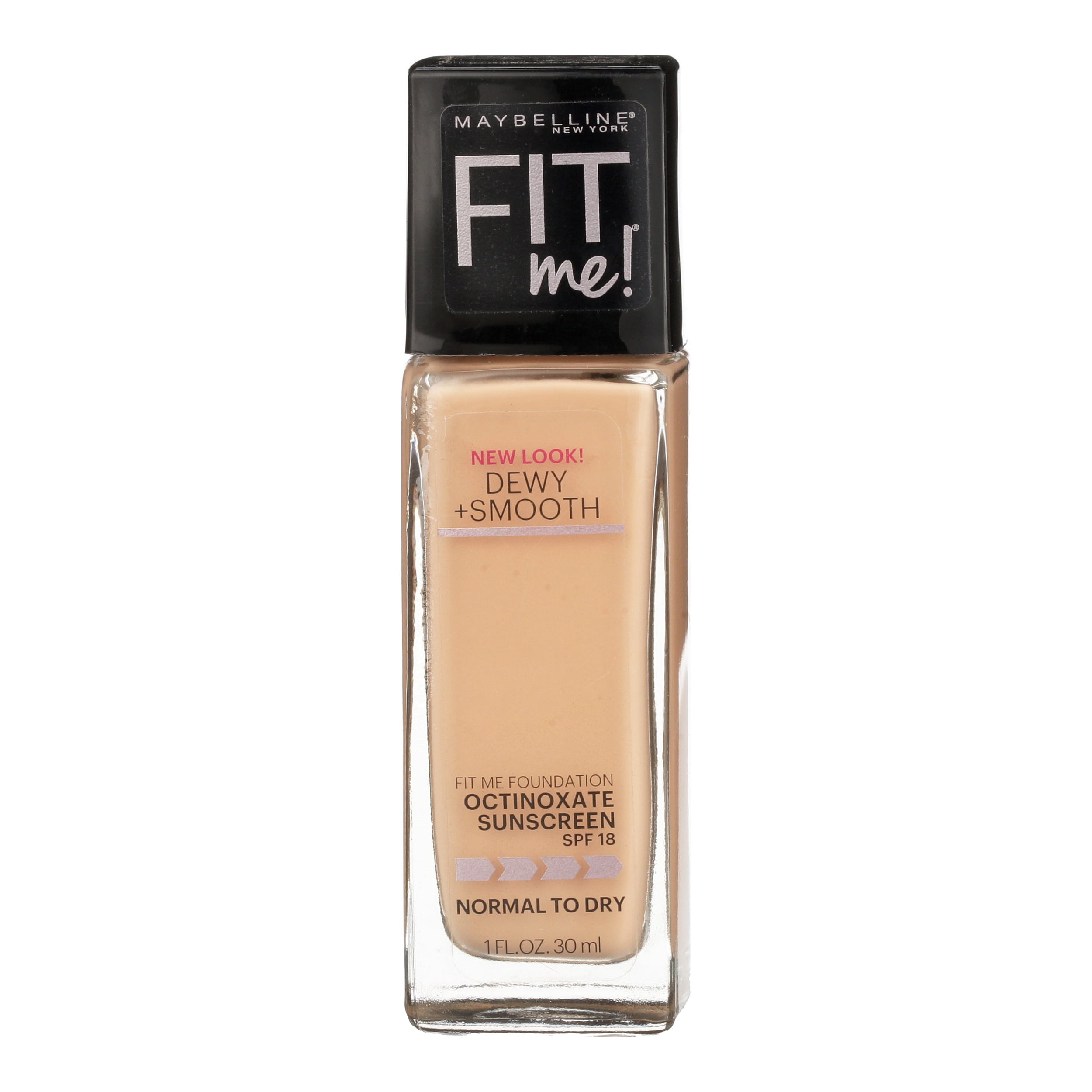 Maybelline Fit Me Dewy + Smooth Liquid Foundation Makeup with SPF 18