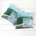 thumbnail image 6 of Ambesonne Winter Throw Pillow Cover 2 Pack, Ice Skating Frozen Lake Art, 24", Multicolor, 6 of 7