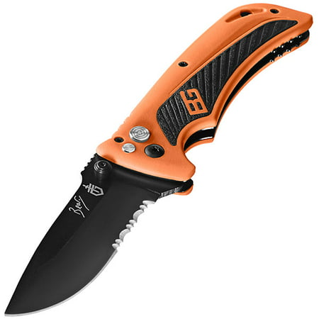Gerber Orange Bear Grylls Survival AO Knife w/ Black Combo Edge Blade