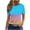 Blue, variant on Womens T Shirts Crew Neck Short Sleeve Casual Tops Loose Fit Basic Tees Hot Pink S