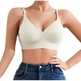 thumbnail image 1 of Soutiens-gorge pour Femmes Aguichant, Mode Femmes Grande Taille Couleur Unie Ondulée Sans Fil Fixe Soutien-Gorge Quotidien, 1 of 5