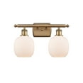 thumbnail image 1 of Innovations 516-2W-BB-G101-LED Belfast 2 Light Bath Vanity Light part of the Ballston Collection, Brushed Brass, 1 of 1