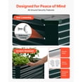 thumbnail image 6 of KFFKFF Galvanized Metal Raised Garden Bed, 6.67 x 3.35 x 1.51 ft, Rectangular Planter Box Kit for Outdoor Use, Rust-Resistant Elevated Planting Box with Gloves, Alu-Zinc Material, Dark Green, 6 of 9