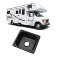 thumbnail image 1 of Rv  Stainless Steel Hand Wash Basin Sink Black Electroplated Drop In Sinks For Rvs s Yachts Boats 17.5x16.5x7cm, 1 of 6