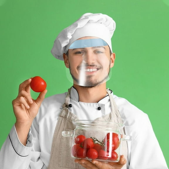 Luxshiny 1Pcs Transparent Square Face Cover Mask for Baking and Grilling