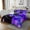 Purple Blue Black, variant on Dragon Scale Quilt Set Wild Animal Skin Gothic Bedspread Set Twin,Exotic Goth Coverlet Set Watercolor Scales Quilted,Boho Decor