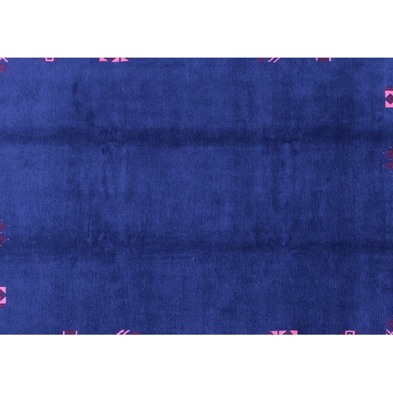 Ahgly Company Indoor Rectangle Abstract Purple Modern Area Rugs, 7' x 10'