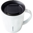 thumbnail image 1 of FYBTO Tasse à Café en Acier Inoxydable 12 oz, Tasse de Voyage Isolée avec Couvercle et Poignée, Blanc, 1 of 7