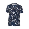 thumbnail image 6 of Wukai Cherry Blossoms on Navy Background Print Men's Short-Sleeved Mesh T-Shirt,Quick-Dry Short Sleeve Workout T-Shirt-Small, 6 of 8