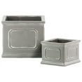 thumbnail image 1 of Cement Square Planter Box In Painted Finish, Set of 2, Gray, 1 of 1