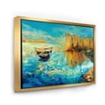 thumbnail image 3 of Designart 'Orange Trees With Turquoise Lake During Sunset' Nautical & Coastal Framed Canvas Wall Art Print, 3 of 5