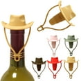 thumbnail image 2 of Blarkrus Cowboy Hat Wine Bottle Stopper,Reusable Beverage Br Champagne Wine Stge Stopper,Colorful Leakproof Seal F Stoppers Cute Wine Toppers for Holiday Preserver, 2 of 8