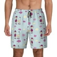 thumbnail image 2 of Picia Poodle Dog pattern Mens Swim Trunks with Compression Liner Stretch Beach Shorts Quick Dry with Zipper Pockets No-Chafing Board Shorts-Small, 2 of 9