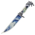 thumbnail image 2 of 13.5" Mythical Dragon Collector Etched Blade Hunting Knife with Scabbard, 2 of 13