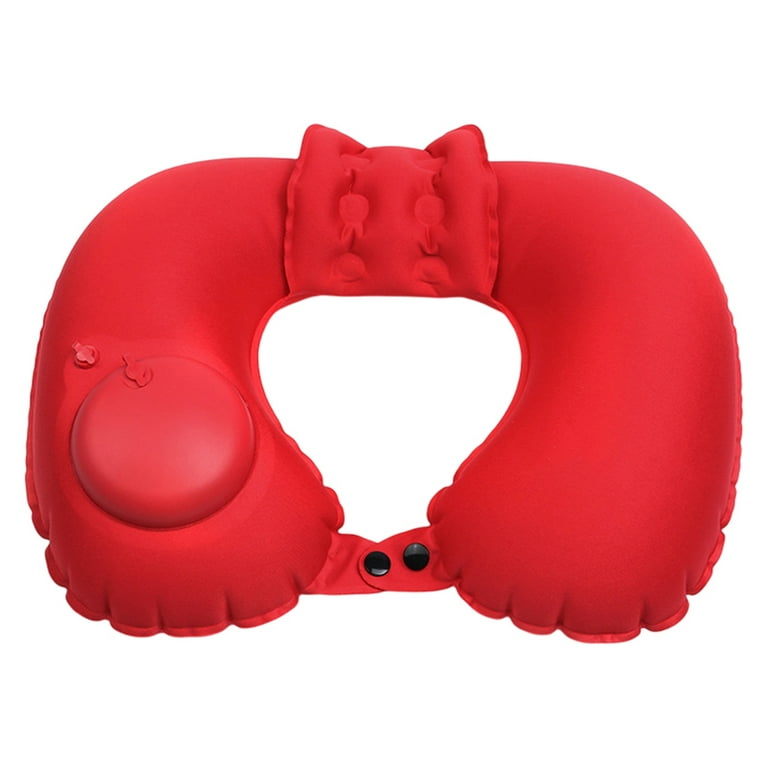 D-GROEE 2Pcs Ultralight Neck Pillow Travel Pillow Inflatable, Press Type  Portable Neck Support Pillow for Airplane,Neck Travel Pillow for Adults and