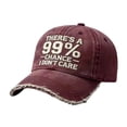 thumbnail image 2 of Washed Cotton Baseball Cap Distressed Denim Hat, Vintage Soft Top Adjustable Cap for Men Women, 2 of 3