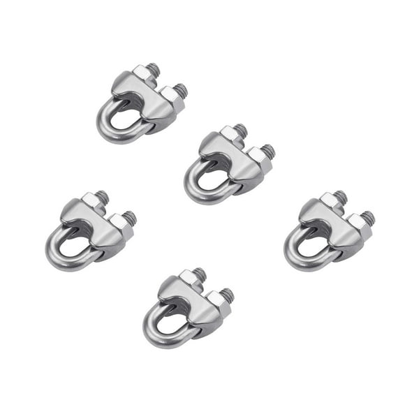 Favordrory 20 Pieces 1/4 Inch M6 Stainless Steel Wire Rope Cable Clip Clamp