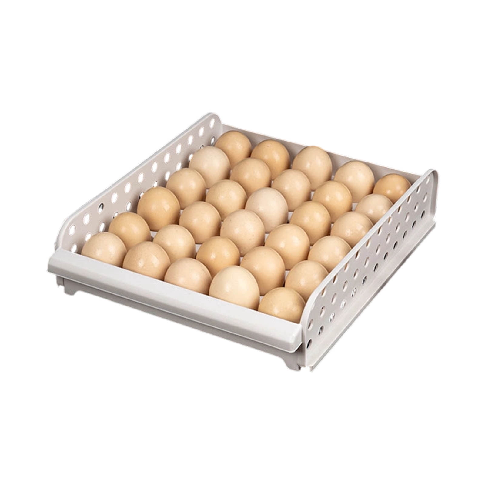 Stackable Egg Container Syorage Bin: Refrigerator Egg Holder for Refrigerator One Layer Egg Storage Box Chicken Egg Storage Container Organizer Bin Egg Tray