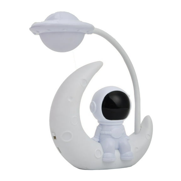 OAVQHLG3B Spaceman Moon Lamp Astronaut LED Table Lamp Wireless Bedside Lamp For Home Bedroom Kids Boys Birthday Gifts,White