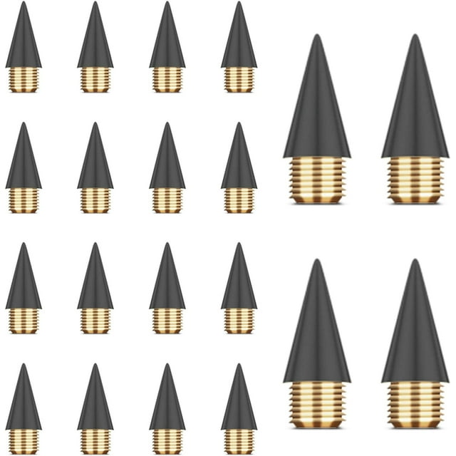 LAICAIW 20PCS Inkless Pencil Replaceable Refill, Infinite Pencil Replaceable Graphite Nib, Graphite Nib Metal Inkless, Everlasting Pencils Replacement Head for Writing Drawing Office School Supplies