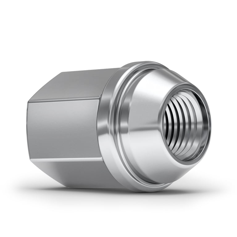 White Knight M14x1.5 Lug Nuts – Chrome Bulge Acorn Style For Honda/Acura (20-Pack)
