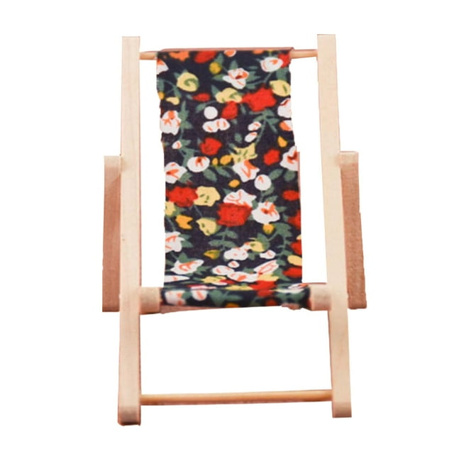 Silla de Playa Zulema Sillón Reclinable de Playa para Casa de Muñecas 1:12