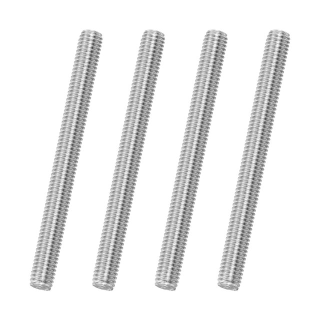 Uxcell 4Pack M8x85mm 316 Stainless Steel Fully All Threaded Rod Studs, 1.25mm Pitch