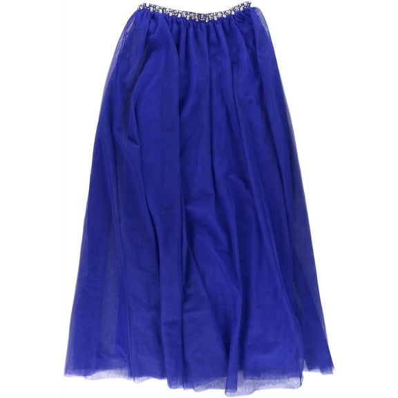 Blondie Nites Womens Embellished A-line Skirt, Blue, 3