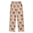 thumbnail image 3 of Kids' Pajama Pants Soft Relaxed Fit Sleep Pants Lounge Pants with Pockets Leopard Print Bow X-Large, 3 of 9