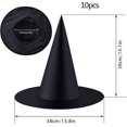 thumbnail image 2 of Paquete de 10 sombreros de bruja negros para fiesta de Halloween Hte Kostm Zubehr Kostm, 2 of 5