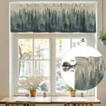 thumbnail image 7 of Mysterious Misty Valances for Windows, 42 x 12in, Forest Bigfoot Monster Rod Pocket Kitchen Valance Curtain Light Filtering Window Treatments for Living Room Bedroom, 1 Panel, 7 of 7