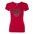thumbnail image 2 of My Savior is Tougher than Nails Bible Verse | Female Inspirational/Christian Slim Fit Junior Tee, Red, 2XL, 2 of 3