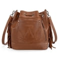 thumbnail image 6 of Wrangler Hobo Bags for Women Designer Bucket Purses Western Shoulder Handbags, Brown, 6 of 7