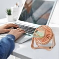 thumbnail image 2 of Ventilador pequeño para escritorio - Mini ventilador de mesa - Ventilador de escritorio USB, portátil, silencioso, 3 velocidades, 2 of 5