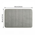thumbnail image 2 of Bath Mat, Absorbent Non Slip, 15.7 x 23.6 Inch 1 Piece, Light Gray Striped Coral Velvet,Suitable for Bathroom Shower Room, 2 of 8