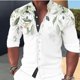 thumbnail image 1 of Camisa deportiva musculosa para hombre 2024, informal, con cuello alto y botones, a la moda, novedosa, para exteriores, estilo hawaiano, de talla grande, 1 of 6