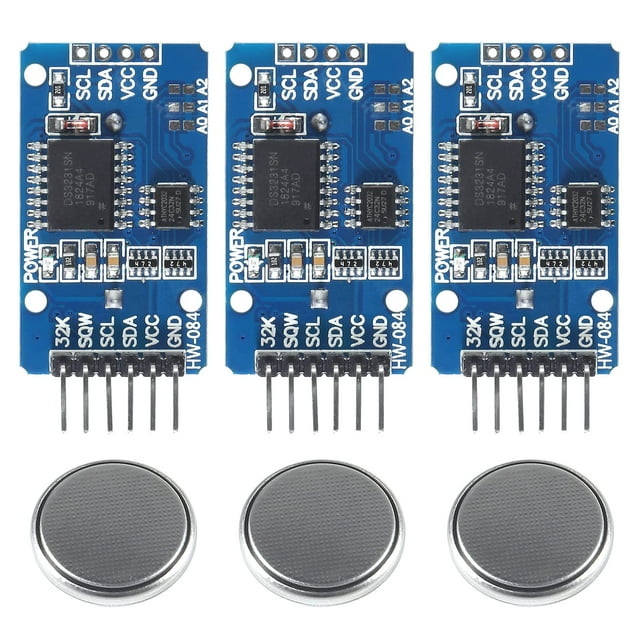 AITRIP 3 uds DS3231 Módulo de reloj en tiempo Real Sensor RTC alta precisión AT24C32 IIC temporizador despertador para Arduino Raspberry Pi