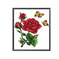 thumbnail image 1 of Cuadros Decorativos Punto de cruz parcial 11CT flor de mariposa contado bordado DIY Craft Set Ehuebsd embutido en tela, 1 of 1