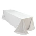 thumbnail image 3 of Efavormart Scuba Rectangular Tablecloth 90"x156" White with Rounded Corners – Wrinkle Free, Stain Resistant, Seamless Table Cover, 3 of 4