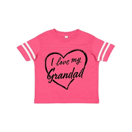 

Inktastic I Love My Grandad in Black Chalk Heart Gift Toddler Boy or Toddler Girl T-Shirt