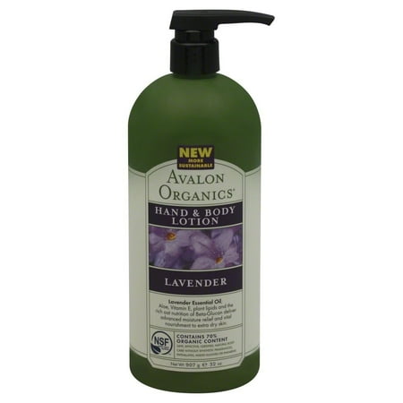 Avalon Organics Hand & Body Lotion, Lavender, 32