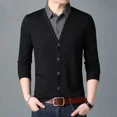 thumbnail image 2 of Suéter formal liso para hombre, sudadera unicolor, polos para hombre, negocios, coreano, otoño invierno, original, XL, normal, social, elegante, 2 of 4