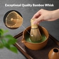 thumbnail image 4 of LazySpin 7Pcs Matcha Whisk Set, Matcha Tea Bowl Tool , Brown, 4 of 7