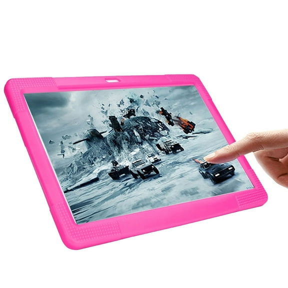Wmhsylg Universal Silicone Shockproof Cover Case for 10 inch 10.1 Inch Android Tablet PC Hot Pink