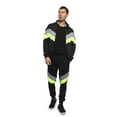 thumbnail image 4 of Men's Reflective Neon Track Suits 2 Piece Sweatsuit Set ST580 - Black/Neon Yellow - 3X-Large, 4 of 6