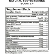 Lean Nutraceuticals Natural Testosterone Booster for Men, Boosts Stamina, Endurance, and Strength, 180 Capsules
